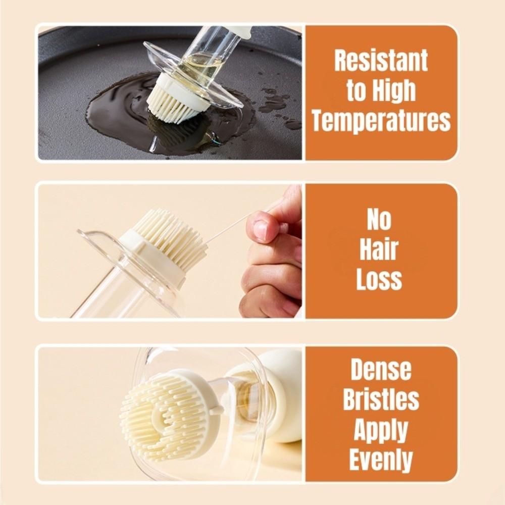 Food Grade 2 in 1 Oil Dispenser Brush 230ml Oil Pot Easy To Clean Oil Bottle  Baking