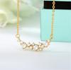Versatile Ladies Necklace with Simple Lace and Zircon Luxury Brass Jewelry for Wedding Engagement or Gift