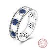 Rings For Women 925 Silver Heart Shaped Cross Crown Rings Sparkling Colorful Zircon Wedding Engagement Jewelry Gifts