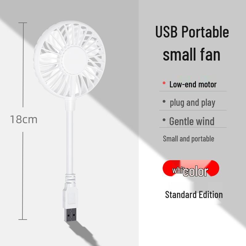 USB Brushless Motor Portable Silent Fan - Strong Wind, Compact Desktop Carry-on, Ideal for Dormitories