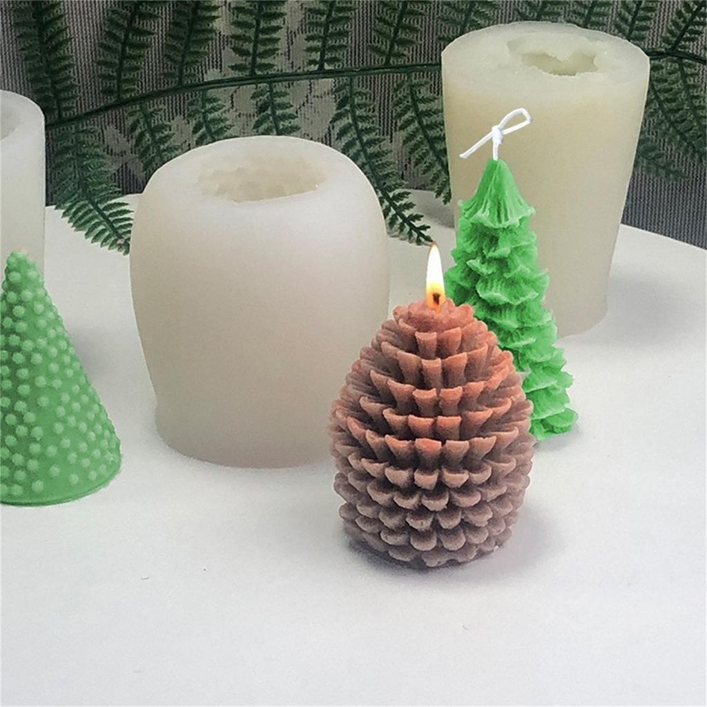 3D Tannenzapfen Silikonformen Kerzenformen Epoxidharzformen Gipsformen Handgefertigte Ornamentformen für die Kerzenherstellung