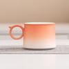 High-end Coffee Cup Gradual Change Exquisite Ceramic Cup and Saucer Set High Value Mug Light Luxury Design Gift