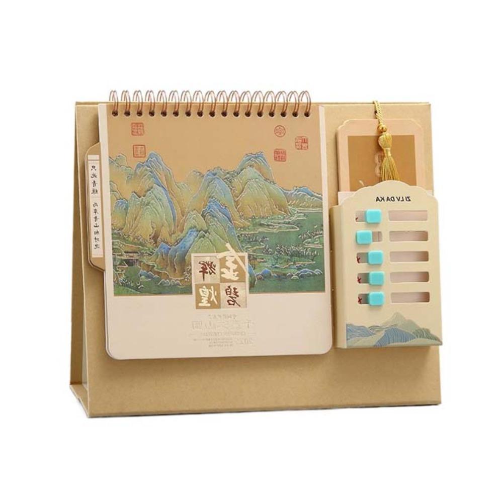 With Bookmark Schedule Memo Hot Stamping Desktop Decoration 2025 Desk Calendar  Year of The Snake