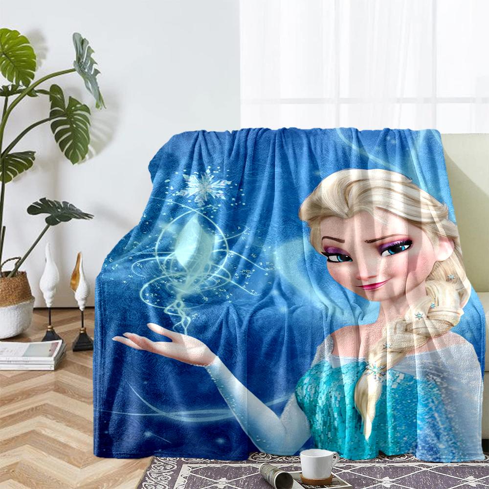 Elsa Theme Printed Blanket - Perfect for Couch, Bed, Travel & Outdoor Use | Machine Washable, Cozy & Durable.