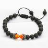 Wish Alloy Turquoise Rhinestone Crown Bracelet: Volcanic Stone Men's Jewelry Gift