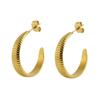 2023 Autumn/Winter C-Shaped Irregular Geometric Earrings for Women - Simple, Versatile, Elegant Design