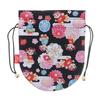 Maeda Senko Peko-chan × Kyoto Mini Drawstring Bag Black
