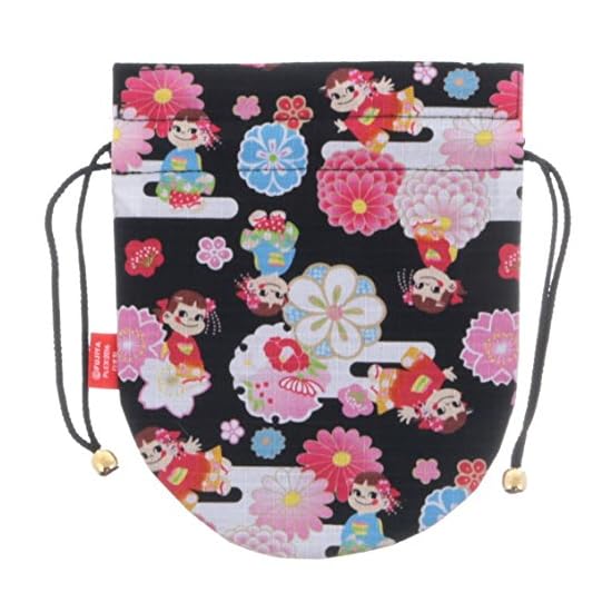 Maeda Senko Peko-chan × Kyoto Mini Drawstring Bag Black