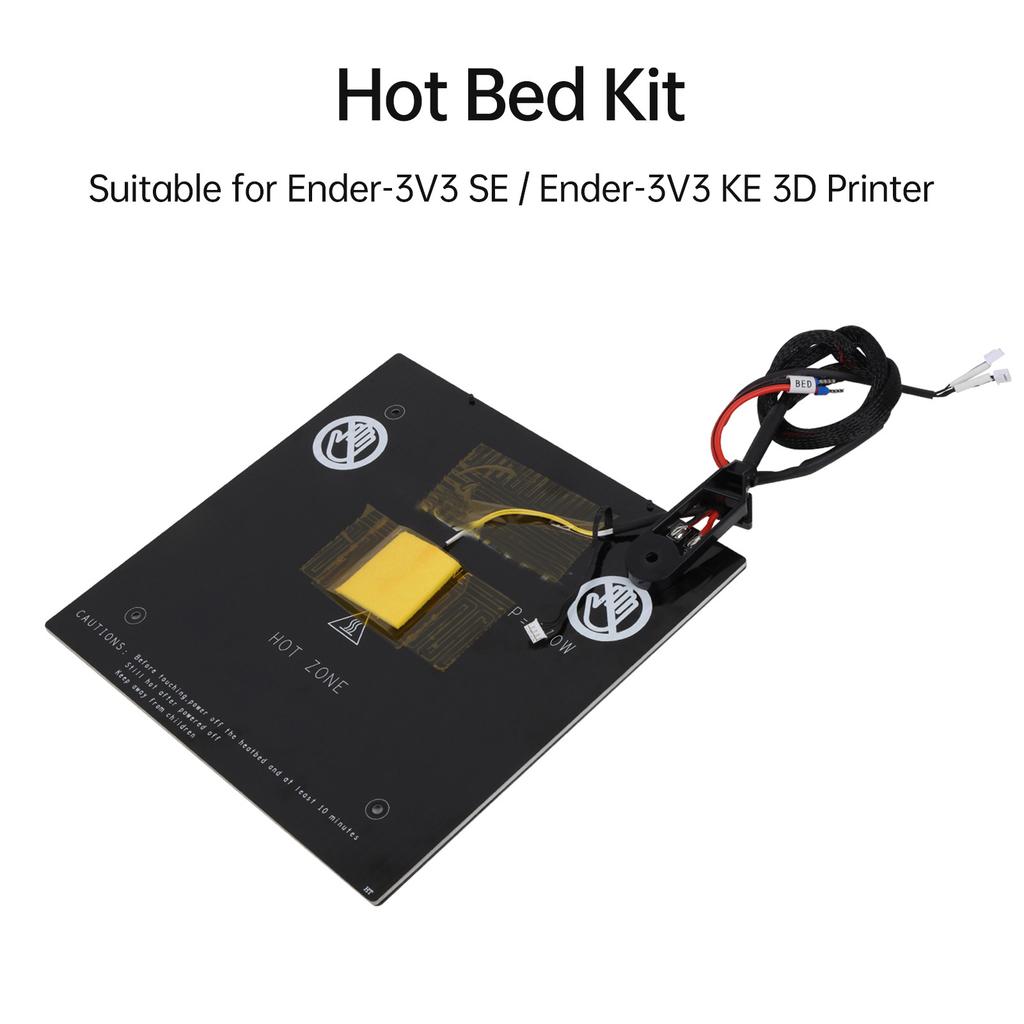 Creality Heizbett 235 235 3mm Heißbett mit Kabel Geeignet für Ender 3V3 SE KE 3D-Drucker