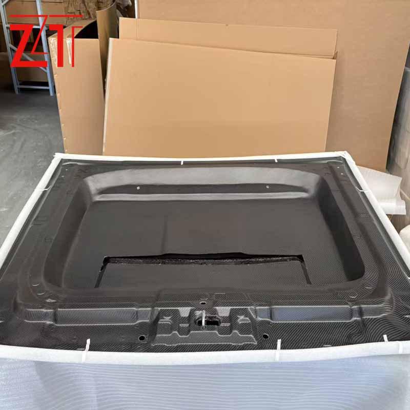 Carbon Fiber Hood Mod for Toyota LC71/76/78, Bright Finish, Double-Sided Installation