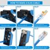 RJ45 Crimp Tool Pass Through Plugs Ethernet Crimping Pliers for Cat7 Cat6 Cat5e RJ45 Connectors Multifunctional Crimper
