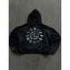 BeatStreet Y2K Gothic Unisex Hoodie Casual Chic Fashion Loose Fit Letter Print Basic Cardigan Sweatshirt Rock Punk Hip Hop Retro Streetwear
