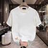 Katoenen Zomer Nieuwe Chinese Streetwear Bedrukt T-shirt met Korte Mouwen Trendy Top met Halve Mouwen en Ronde Hals