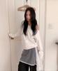 Minssio Dot Lace Midi Wrap Skirt_White