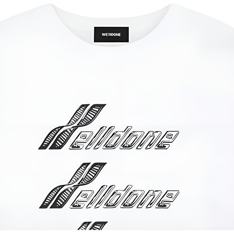 WE11DONE T-Shirts Unisex White Crew Neck WD-TT2-25-757-U-WH