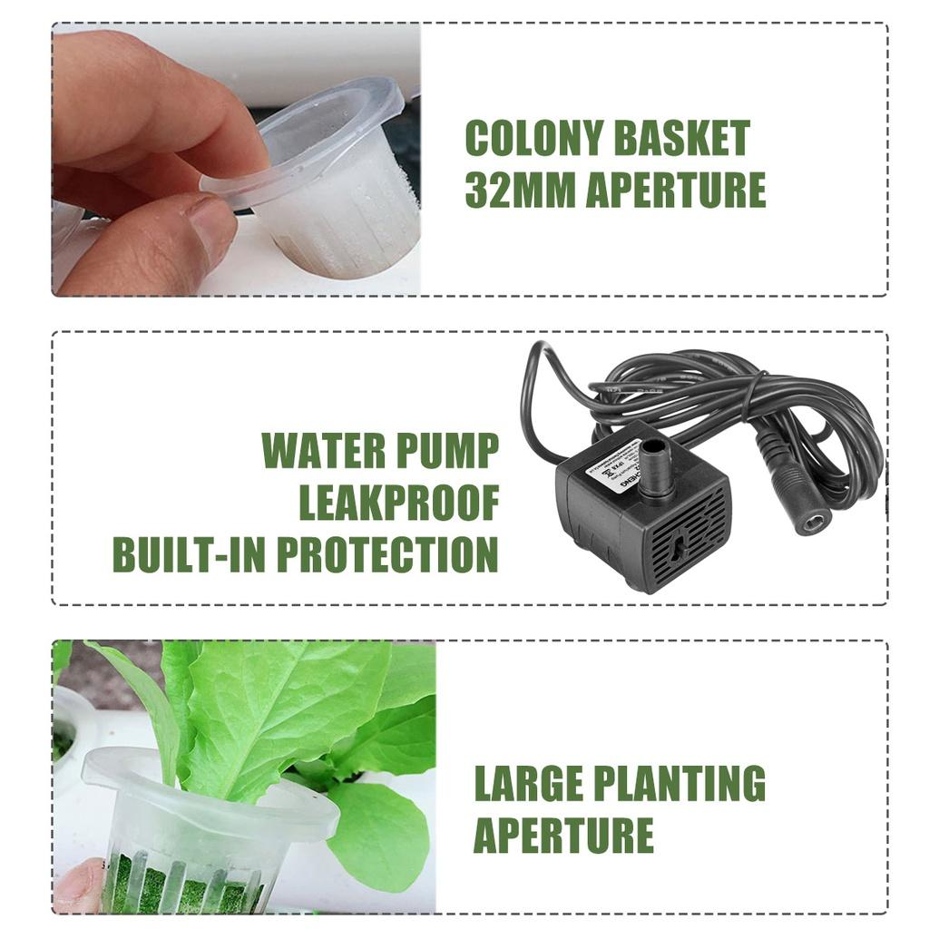 110-220V 54 Holes Hydroponic Piping Site Grow Kit Deep Water Culture Planting Box Gardening System Nursery Pot Hydroponic Rack