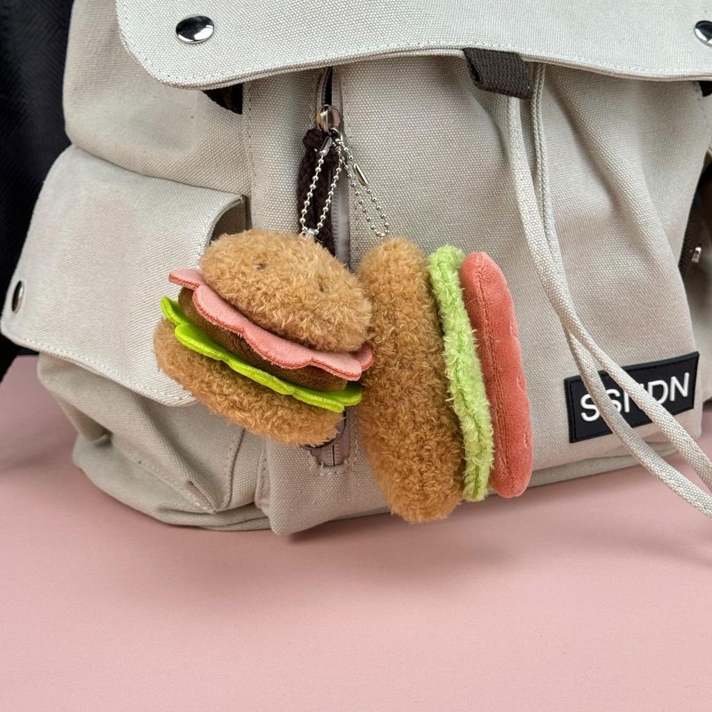 Cake Cherry Cute Burger Three Names Hot Dog Plush Toy Pendant For Bag Decor