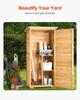Outdoor Wooden Storage Shed Waterproof Garden Tool Shed 31.5x63.8 Inch