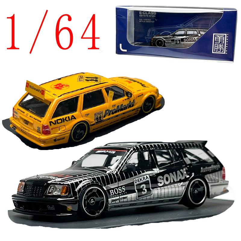 YS Diecast 1/64 Scale Mercedes Benz S124 Car Model Alloy Benz Touring Modified Version Play Vehicles Toys for Boys Original Box