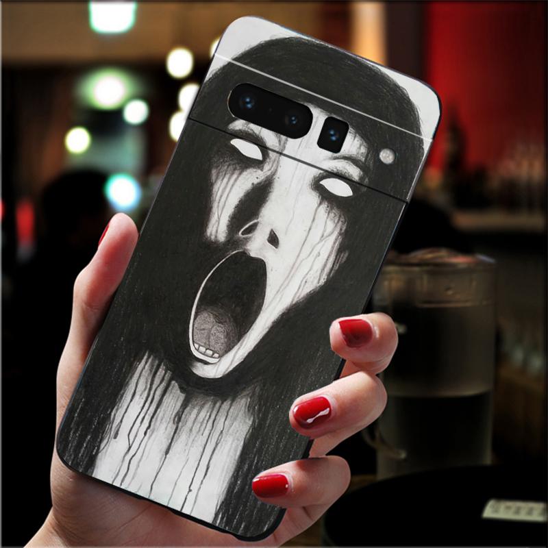 

Phone Case For Google Pixel 10 9 Pro XL 9A 8 7 6 Pro Pixel 8A 7A 6A Pixel 8 7 6 5 Demon Face Evil Ghost Case Google Pixel 5