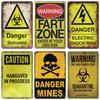 Caution Metal Tin Sign Vintage Metal Plaque Warning Slogan Retro Metal Posters Plate Signs Door Factory Home Wall Decor