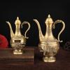 Kangxi Qianlong Messing geprägt Hundert Segnungen Weinkanne - Luxuriöses Kupfer Wohnkultur Ornament
