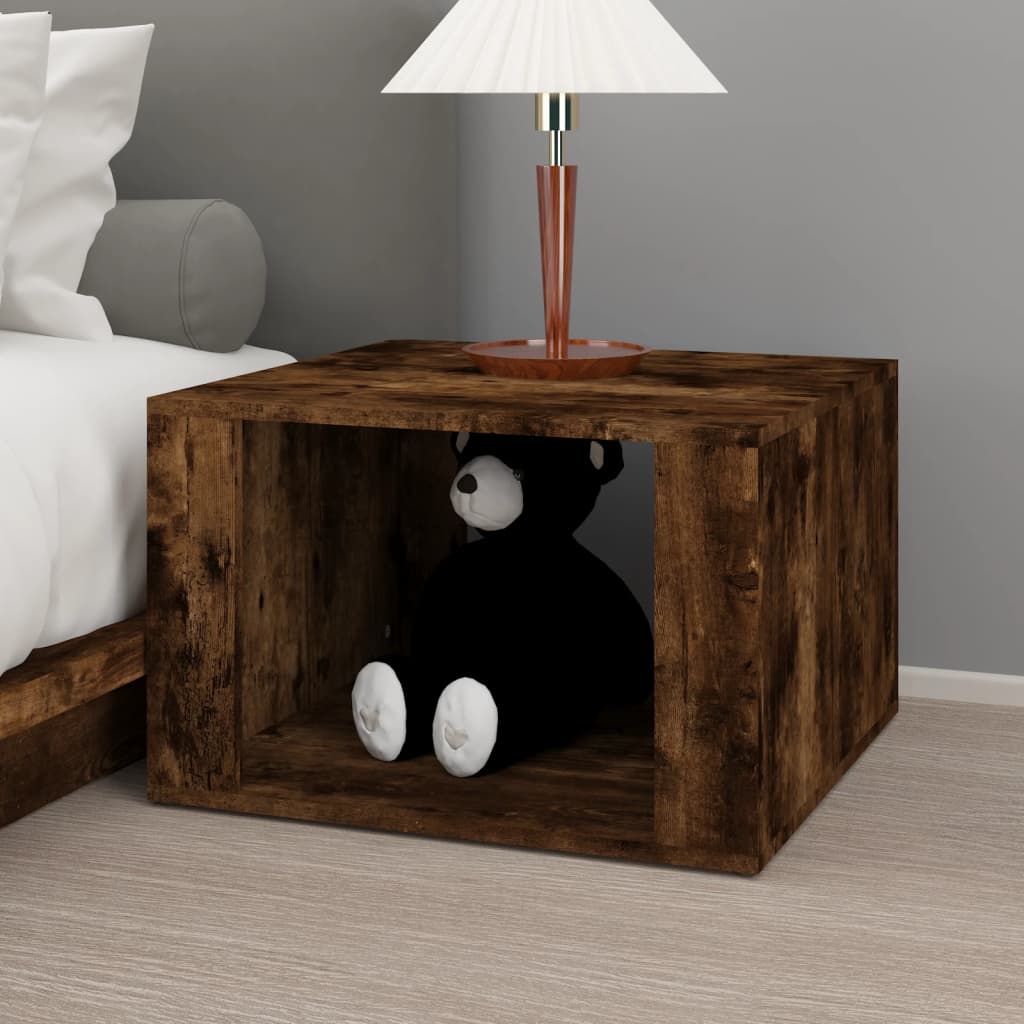 Nightstand Smoked Oak 57 x 55 x 36 cm Particleboard