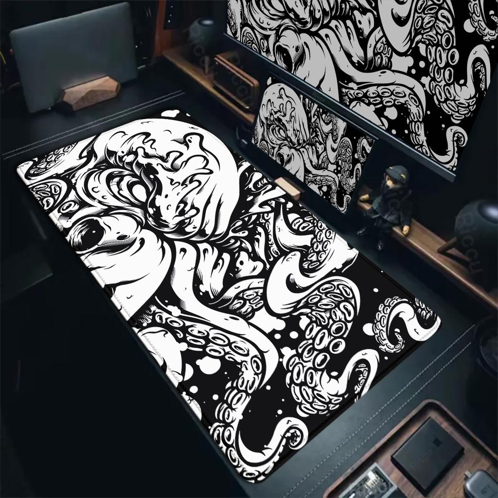Oktopus Monster Mauspads Große Größe Gamer Tastatur Schreibtischunterlagen Computertisch Gaming Matte XXL Erweitertes Mauspads Büro Zubehör