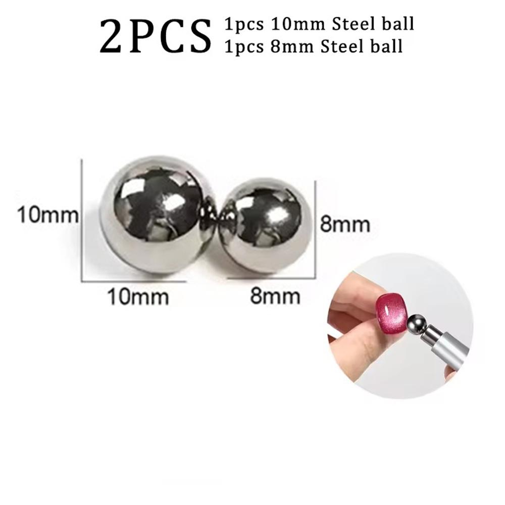 

Магнитный шарик «Кошачий глаз» с инструментом-магнитной палочкой для ногтей, набор, двусторонняя ручка с сильным магнитом, 3D гель-лак «Кошачий глаз», принадлежности для ногтей