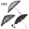 Mesh Splicing Lace Umbrella Vintage Gothic Umbrella, Black Bridal Parasol for Halloween Rainproof Witch Cosplay, Wedding Decoration, Stage Performance