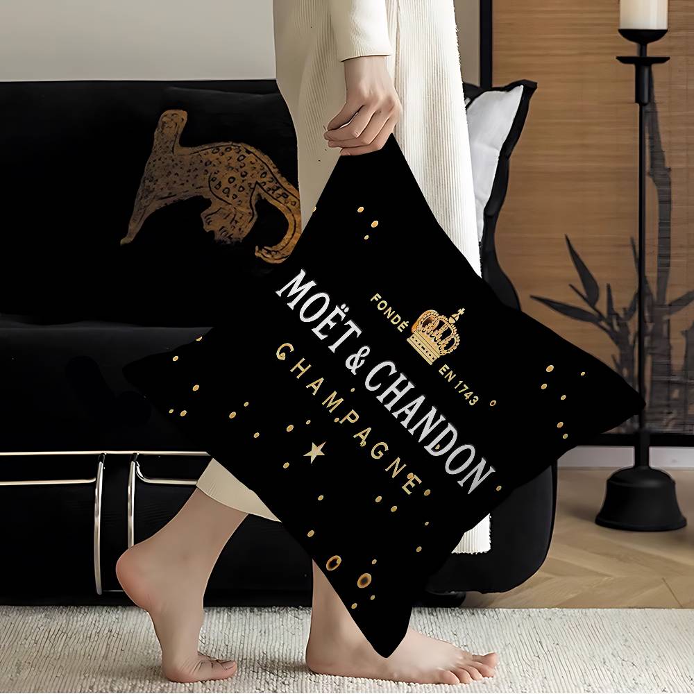 Brand M-Moet C-Chandon Pillow Anime Pillow Sofa Bed Head Pillow Cover Cushion Cover 45x45 Cm Fashion