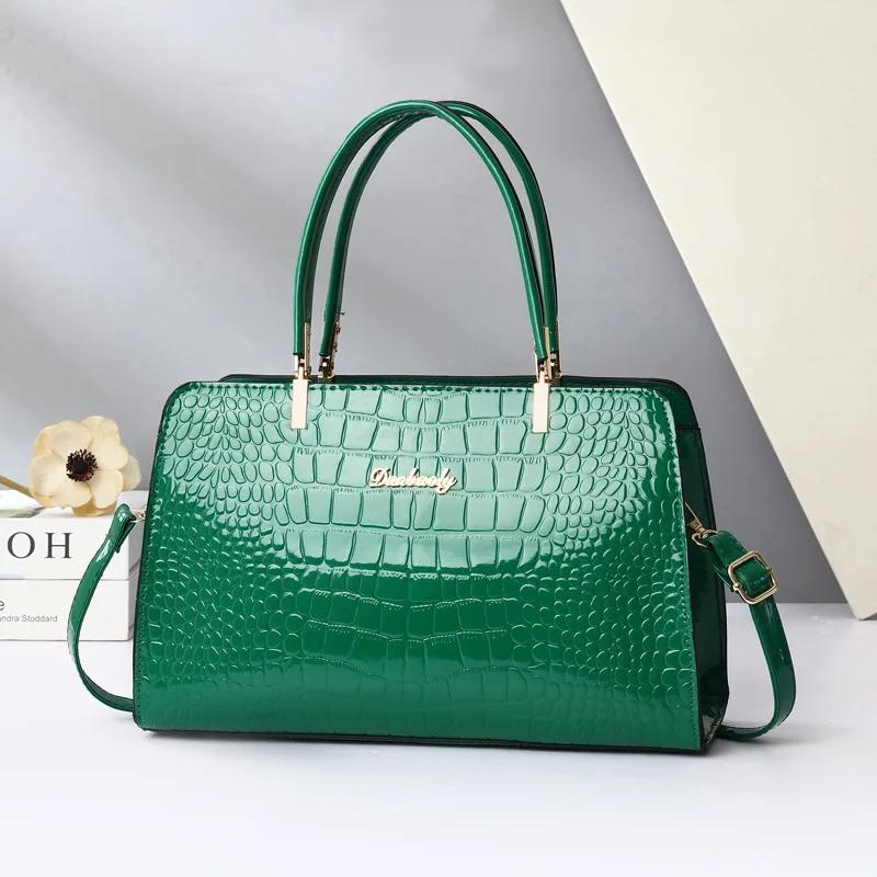 Women'S Handbag Classic Crocodile Pattern Shoulder Bag High-Quality Casual Crossbody Bag Fashionable and Versatile Women'S Bag