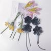 Hanger Pu Flower Keychain Purple Bag Charm Lovely Pu Leather Flower Pendant  Women