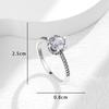 New 925 Silver Shiny Classic Square Crown Heart-shaped Ring Exquisite Luxury Charm Jewelry Holiday Surprise Gifts