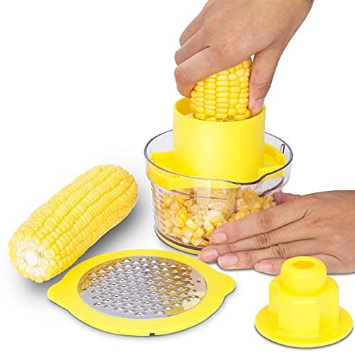 EKO Corn Stripper & Grater Set, Yellow, EK81407