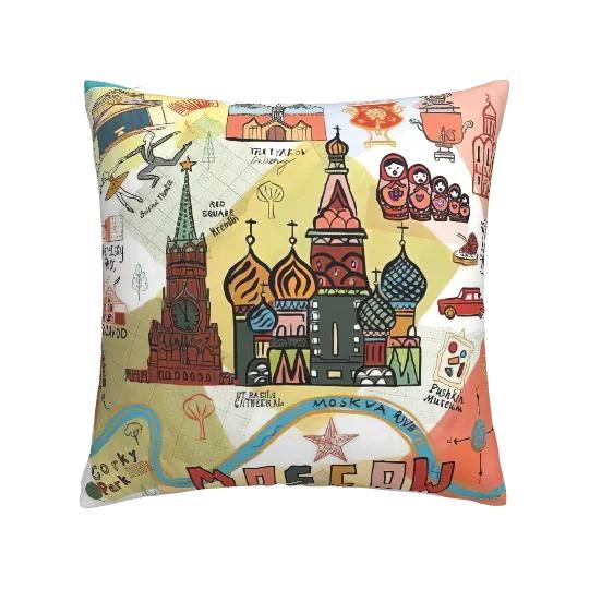 Nordic Graffiti Cushion Cover, Linen Pillow Cover, Sofa Cushion Cover Decoration 40x40 45x45 50x50 60x60, Can Be Customized