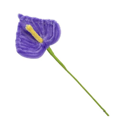 Finished Pipe Cleaners Flower Craft Handmade Artificial Calla Lily Flower for Mother's Day Birthday Wedding Home