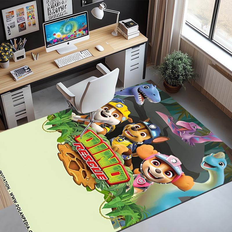 Jungle Pups Pattern Rug, Indoor/Outdoor Mat, for Picnic, Gameroom, Bedroom, Office, Living Room, Home Decor Carpet, Birthday Gift