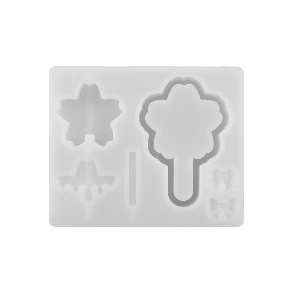 Cute Lollipop Quicksand Mold Handmade Pendant Silicone Mold Resin Casting Mold for DIY Keychain Jewelry Non-stick