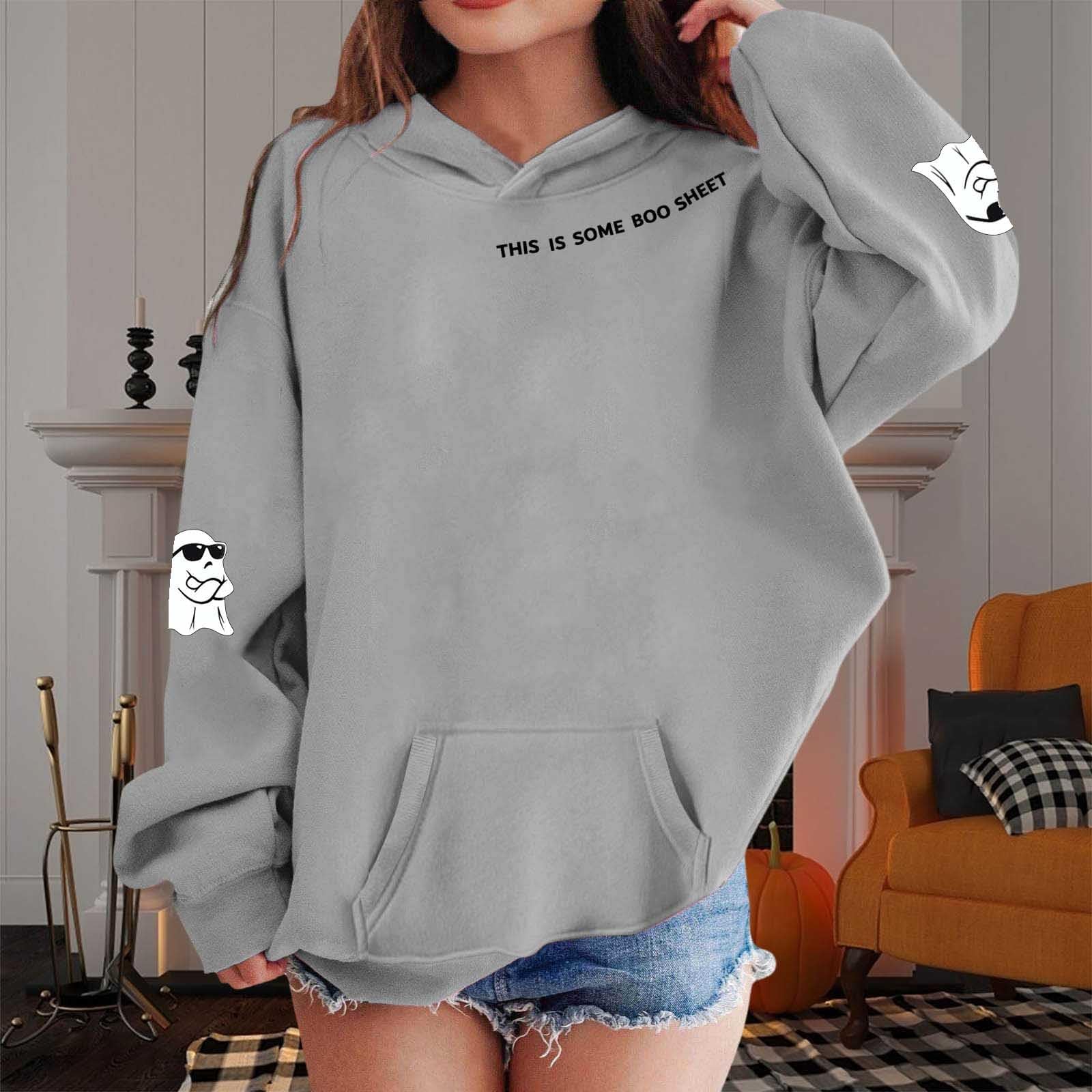 

Детские свободные толстовки с длинным рукавом, блузки, повседневные модные однотонные пуловеры с капюшоном, толстовки с карманом 150