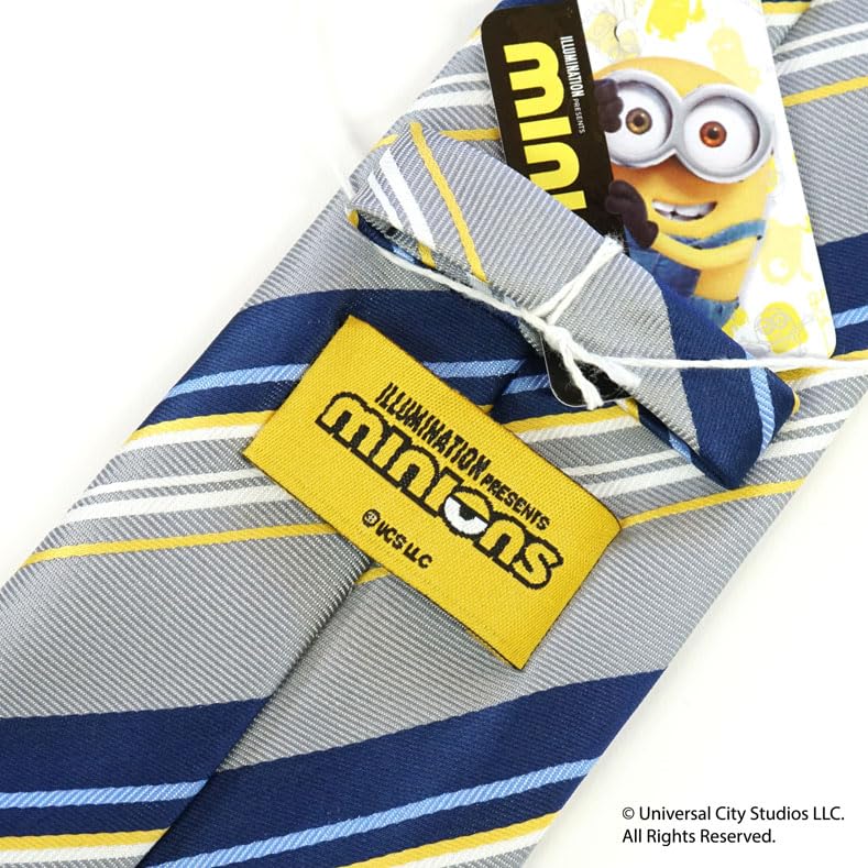 Minions Necktie UNDW0867 Gray, Minion Party Brand Necktie, Character Gift