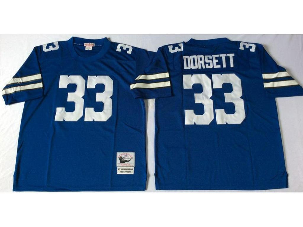 Dallas Cowboys Şöhretler Salonu Rugby Forması - Vintage #21 #22 MN Sınırlı Üretim