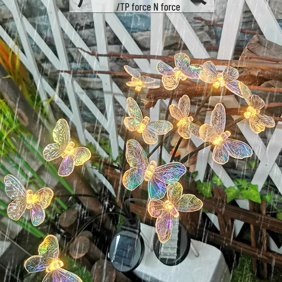 Solar Butterfly Outdoor Garden Lights - Colorful Decorative Landscape Lighting for Villa, Courtyard, and Homestay Festivals