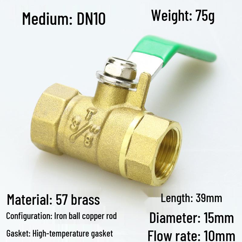 4-Point DN15 & 6-Point DN20 All-Copper Ball Valve, High-Temp Resistant, 1-Inch & 2-Inch, for Tap Water.