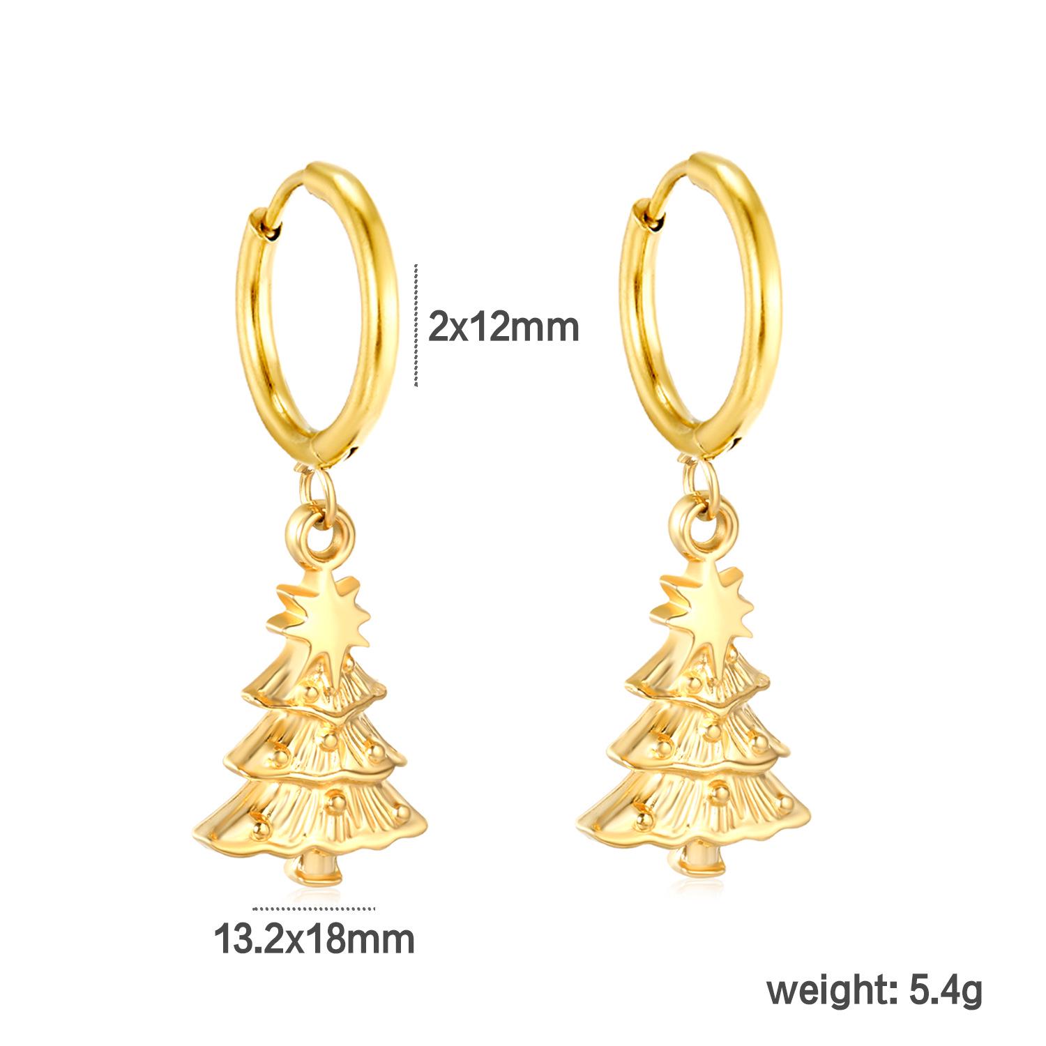 

Gold-Plated Stainless Steel Halloween Christmas Tree Dangle Earrings – Niche Design