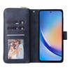 For Samsung Galaxy A35 5G Case Zipper Pocket Leather Phone Cover with 9 Card Slots