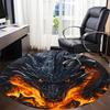 1PC Dragon Head Chair Carpet for Office Non-Slip, Lightweight, Machine Washable Rug for Office, Sleeping, Room - Holiday Decoryy251009126