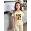27Home Trendy Brand Export Children's Clothing 2026 Summer Children's Clothing Short-Sleeved T-Shirt Baby Girl Clothes Pure Cotton Printing