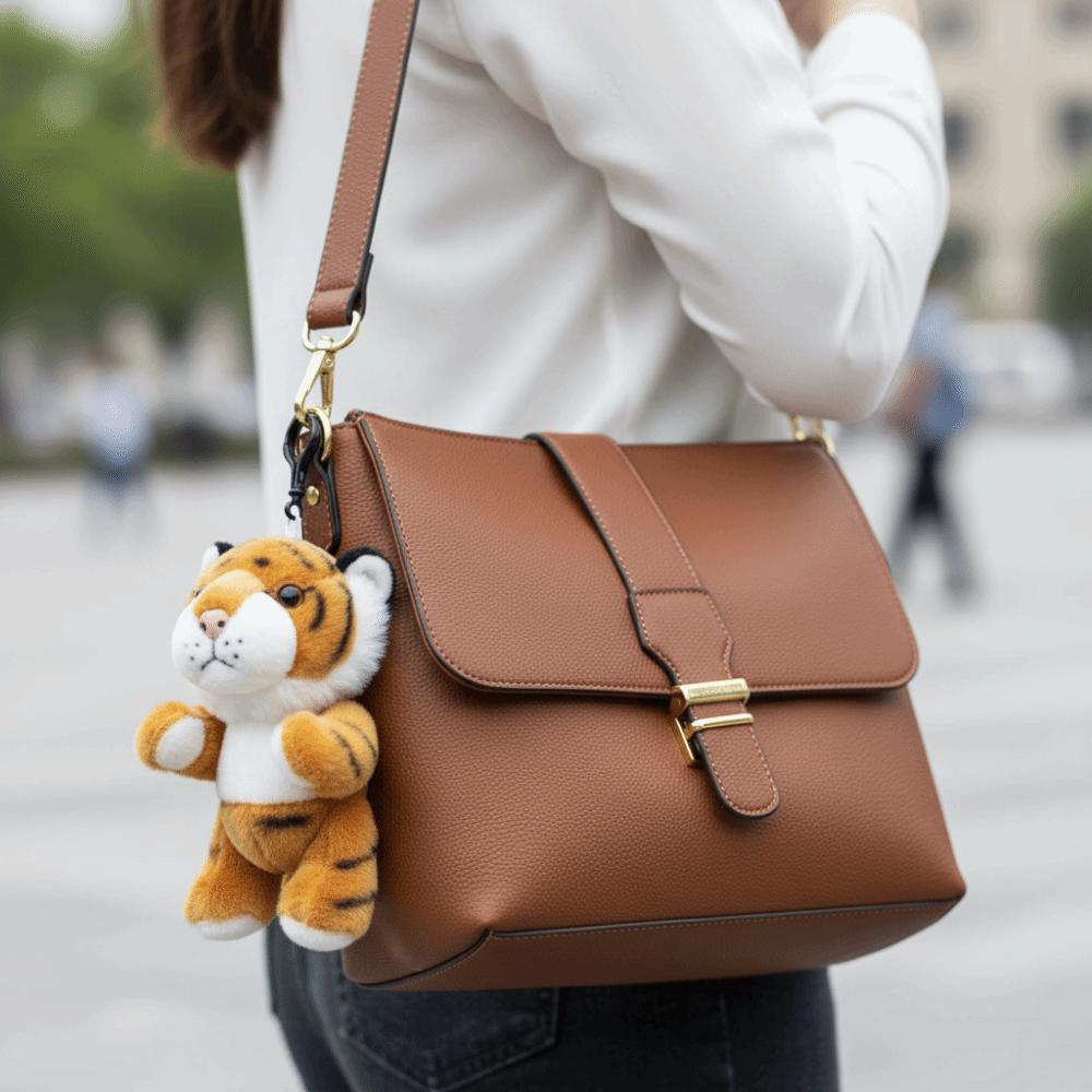 Stuffed Keychain Tiger Plush Keychain Paw Holder Tiger Plush Toy  Keyrings Accessories