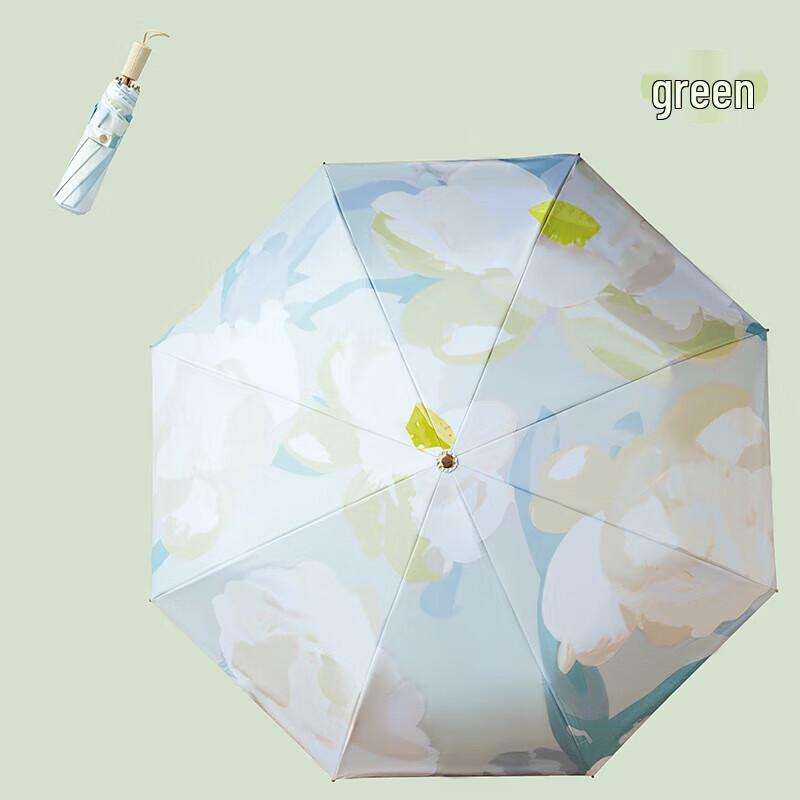 Red Leaf Portable Dual-Use Sun/Rain Umbrella